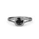 3 - Seana Black and White Diamond Halo Engagement Ring 