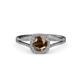 3 - Seana Smoky Quartz and Diamond Halo Engagement Ring 