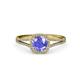 3 - Seana Tanzanite and Diamond Halo Engagement Ring 