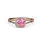 3 - Seana Pink Tourmaline and Diamond Halo Engagement Ring 