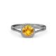 3 - Seana Citrine and Diamond Halo Engagement Ring 