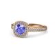 1 - Hain Tanzanite and Diamond Halo Engagement Ring 