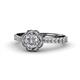 1 - Florus Diamond Halo Engagement Ring 