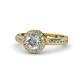 1 - Nora Diamond Halo Engagement Ring 