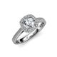 3 - Hain Diamond Halo Engagement Ring 