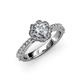 3 - Florus Diamond Halo Engagement Ring 