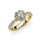 3 - Florus Diamond Halo Engagement Ring 