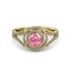 3 - Elle Pink Tourmaline and Diamond Double Halo Engagement Ring 