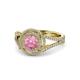 1 - Elle Pink Tourmaline and Diamond Double Halo Engagement Ring 
