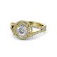 1 - Elle Diamond Double Halo Engagement Ring 