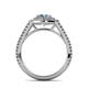 6 - Elle Aquamarine and Diamond Double Halo Engagement Ring 