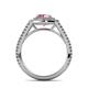 6 - Elle Pink Tourmaline and Diamond Double Halo Engagement Ring 