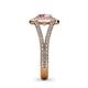 5 - Elle Pink Tourmaline and Diamond Double Halo Engagement Ring 