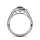 6 - Elle Amethyst and Diamond Double Halo Engagement Ring 