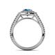 6 - Elle Blue Topaz and Diamond Double Halo Engagement Ring 