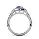 6 - Elle Iolite and Diamond Double Halo Engagement Ring 