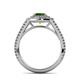 6 - Elle Peridot and Diamond Double Halo Engagement Ring 
