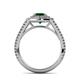 6 - Elle Emerald and Diamond Double Halo Engagement Ring 