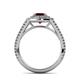 6 - Elle Ruby and Diamond Double Halo Engagement Ring 