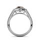 6 - Elle Smoky Quartz and Diamond Double Halo Engagement Ring 