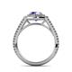 6 - Elle Tanzanite and Diamond Double Halo Engagement Ring 