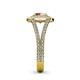 5 - Elle Rhodolite Garnet and Diamond Double Halo Engagement Ring 
