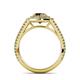 6 - Elle Smoky Quartz and Diamond Double Halo Engagement Ring 