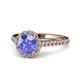 1 - Miah Tanzanite and Diamond Halo Engagement Ring 