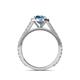 6 - Miah Blue Topaz and Diamond Halo Engagement Ring 