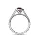 6 - Miah Red Garnet and Diamond Halo Engagement Ring 