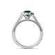 6 - Miah Emerald and Diamond Halo Engagement Ring 