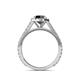 6 - Miah Black and White Diamond Halo Engagement Ring 