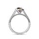 6 - Miah Smoky Quartz and Diamond Halo Engagement Ring 