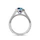 6 - Miah Blue and White Diamond Halo Engagement Ring 