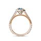 6 - Miah Aquamarine and Diamond Halo Engagement Ring 