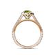 6 - Miah Peridot and Diamond Halo Engagement Ring 