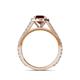 6 - Miah Ruby and Diamond Halo Engagement Ring 