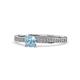 1 - Celia Aquamarine and Diamond Engagement Ring 