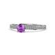 1 - Celia Amethyst and Diamond Engagement Ring 