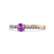 1 - Juan Amethyst and Diamond Engagement Ring 