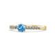 1 - Juan Blue Topaz and Diamond Engagement Ring 