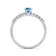6 - Juan Blue Topaz and Diamond Engagement Ring 