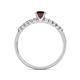 6 - Juan Red Garnet and Diamond Engagement Ring 