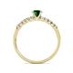 6 - Juan Emerald and Diamond Engagement Ring 