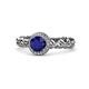 1 - Cora Signature Womens Halo Engagement Ring 