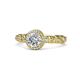 1 - Riona Signature Diamond Halo Engagement Ring 