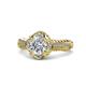 1 - Maura Signature Diamond Floral Halo Engagement Ring 