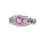 1 - Fineena Signature Pink Sapphire and Diamond Engagement Ring 