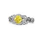 1 - Fineena Signature Yellow Sapphire and Diamond Engagement Ring 