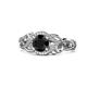 1 - Fineena Signature Black and White Diamond Engagement Ring 